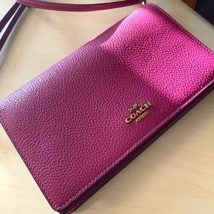 Coach foldover crossbody clutch